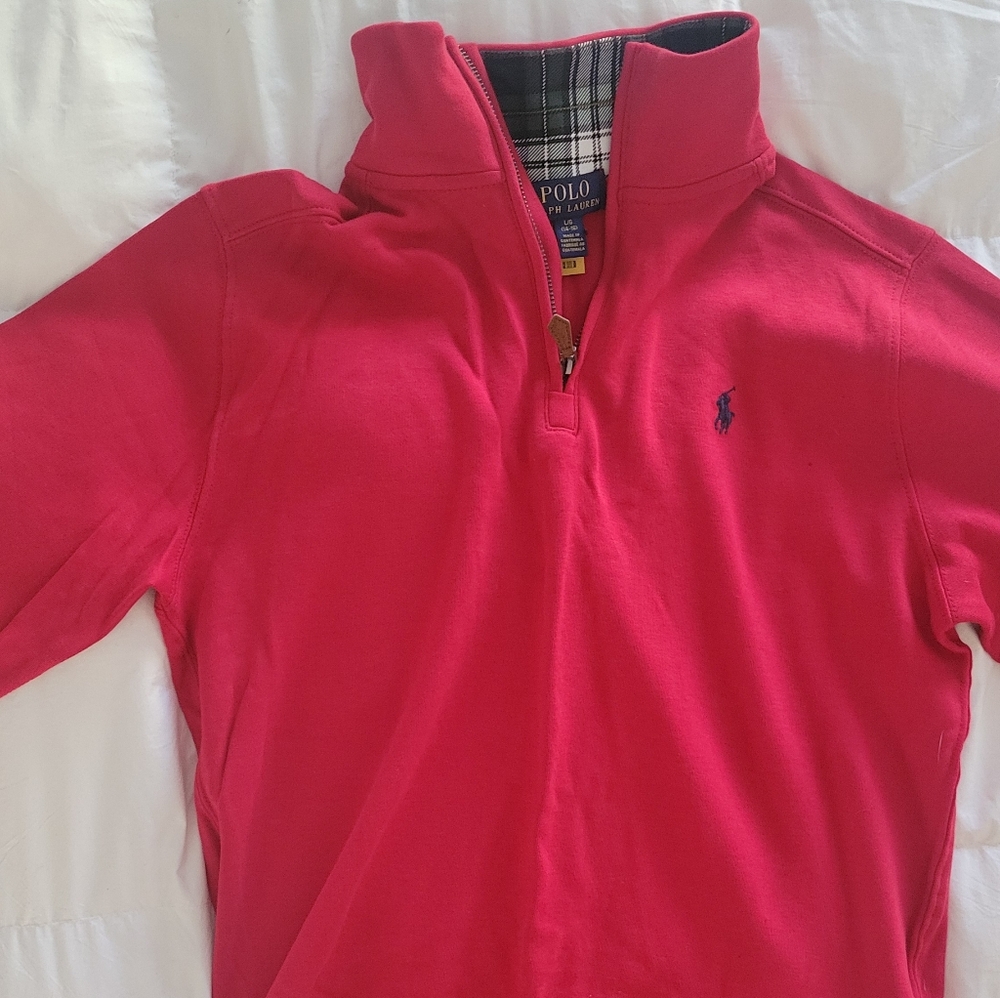 Polo by Ralph Lauren Red Quarter-Zip Pullover